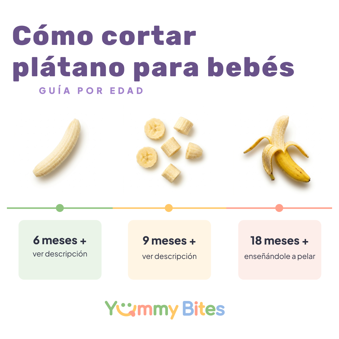 Cómo servir plátano a bebés