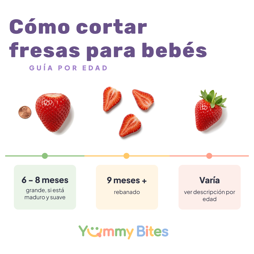 Cómo servir fresa a bebés