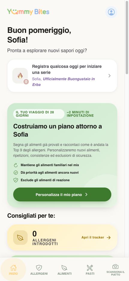 Schermata dashboard principale